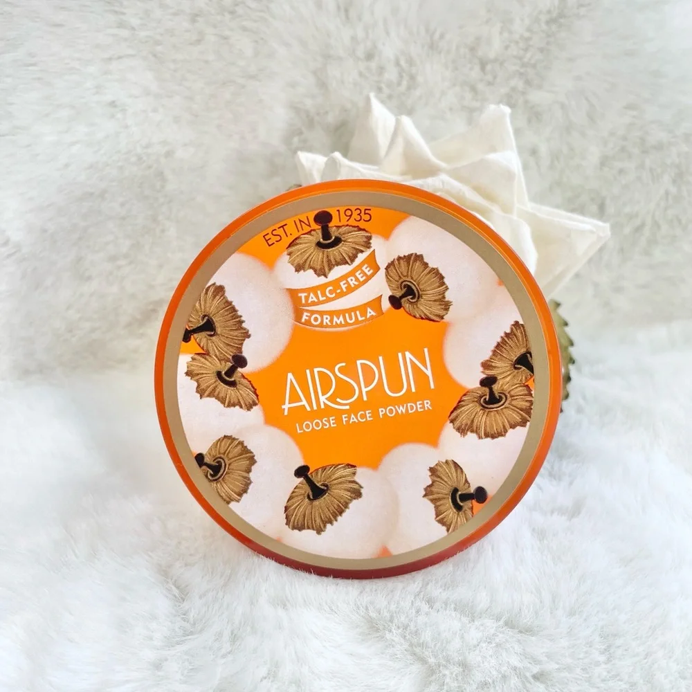 New w/tag AIRSPUN TALC-FREE LOOSE FACE POWDER HIDES lines, wrinkles & blemishes